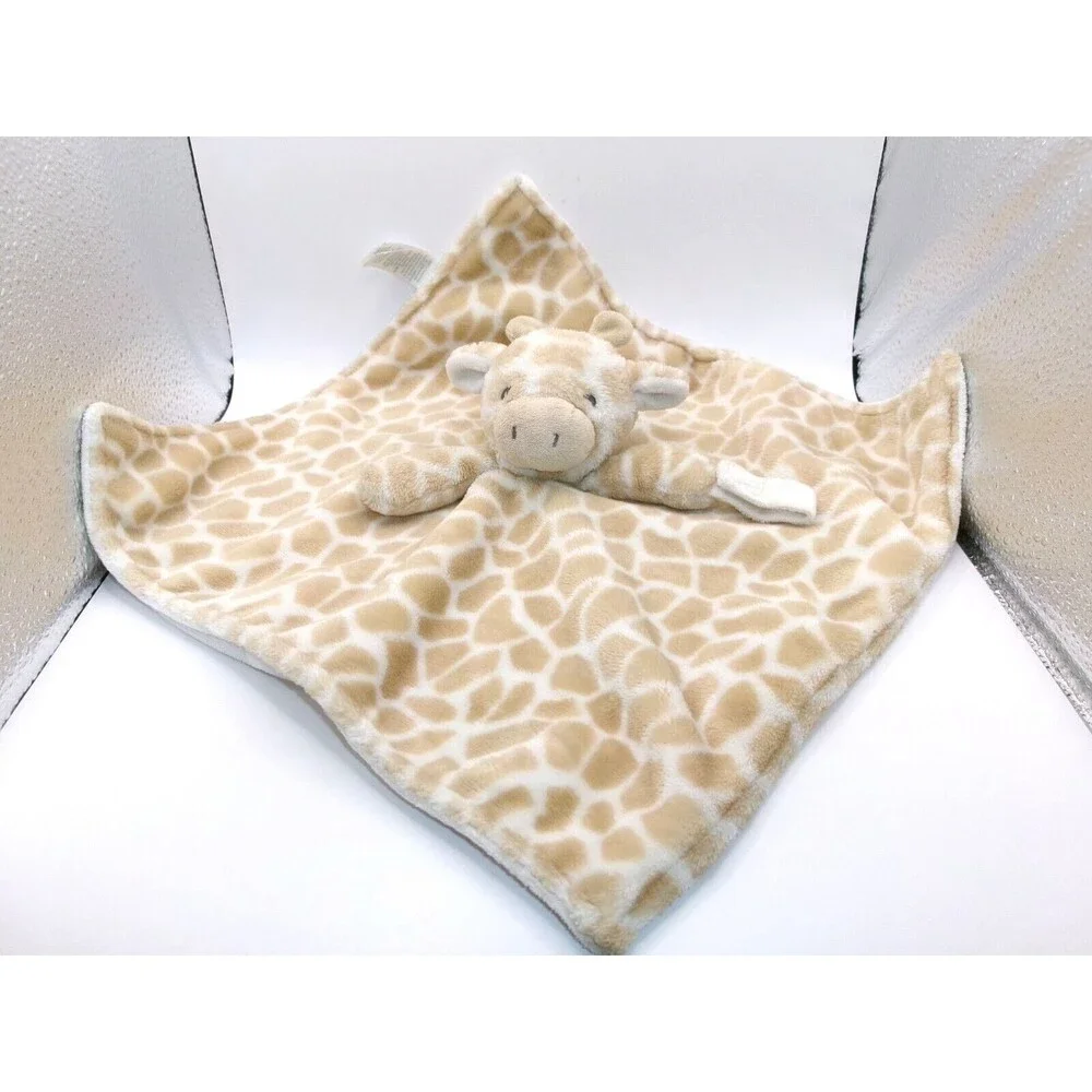 Carter's Giraffe Security Blanket Baby Lovey Plush w Pacifier Strap Lovie 14x14
